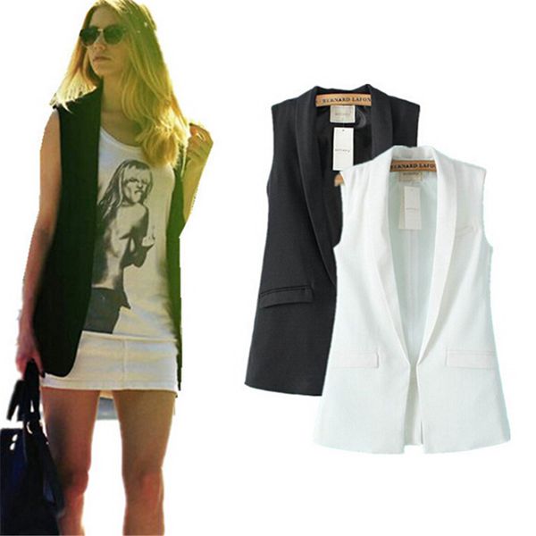 wholesale-women fashion elegant office lady pocket coat sleeveless vests jacket outwear casual brand waistcoat colete feminino mj73, Black;white
wholesale-women fashion elegant office lady pocket coat sleeveless vests jacket outwear casual brand waistcoat colete feminino mj73, Black;white