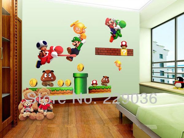 wholesale-super mario brother cartoons wall sticker for kids room diy art decor removable vinyl decals 70*50cm
wholesale-super mario brother cartoons wall sticker for kids room diy art decor removable vinyl decals 70*50cm