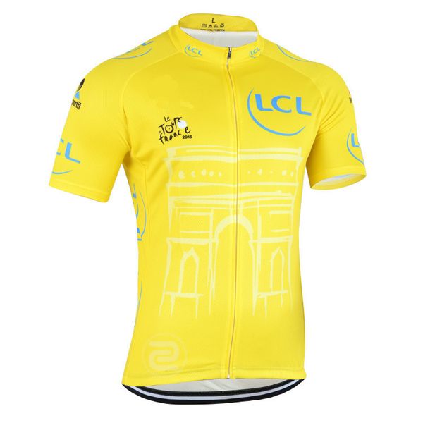 

2015 tour de france champion yellow cycling jerseys ropa ciclismo/short sleeves cycling jersey/mountain racing bike cycling clothing, Black;red
