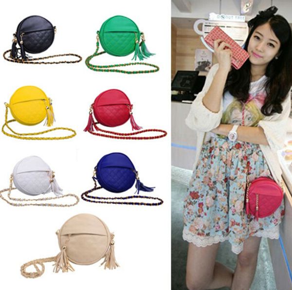 women round style bags messenger bag lady shoulder bags mini tassel chain bag pu leather handbags coin purse for iphone 6 plus 7
women round style bags messenger bag lady shoulder bags mini tassel chain bag pu leather handbags coin purse for iphone 6 plus 7