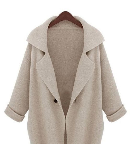 wholesale-2015 new arrivel cappotto woman knit wool coats european one button oversize coat, Black
wholesale-2015 new arrivel cappotto woman knit wool coats european one button oversize coat, Black