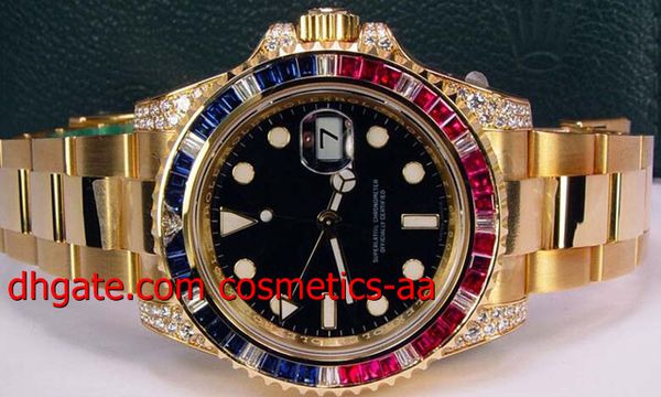 luxury men watch ii stainless steel bracelet black dial ruby diamond bezel 116758 automatic men's watch, Slivery;brown
luxury men watch ii stainless steel bracelet black dial ruby diamond bezel 116758 automatic men's watch, Slivery;brown