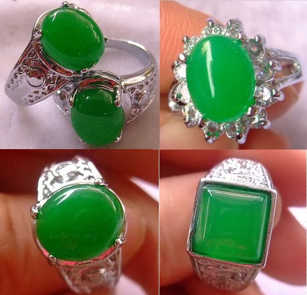 10pcs tibet silver green jade malay jade ring girl boy 925 silver bridal jewelry for wedding engagement gift, Golden;silver
10pcs tibet silver green jade malay jade ring girl boy 925 silver bridal jewelry for wedding engagement gift, Golden;silver