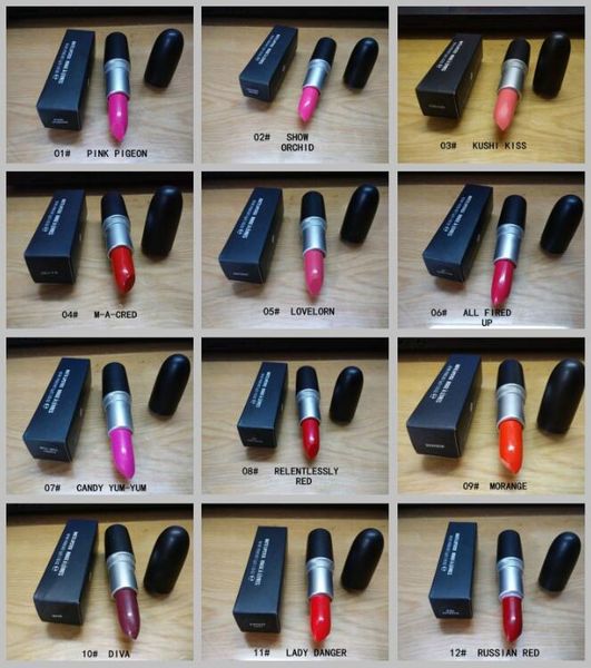makeup m brand matte lipstick batom fosco rouge lipstick 3g 12 different colors ( 12 pcs/lot)
makeup m brand matte lipstick batom fosco rouge lipstick 3g 12 different colors ( 12 pcs/lot)