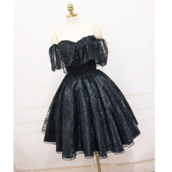 black lace ball gown prom dresses knee length party dress summer zipper back bridesmaid gowns guest wear cheap
black lace ball gown prom dresses knee length party dress summer zipper back bridesmaid gowns guest wear cheap