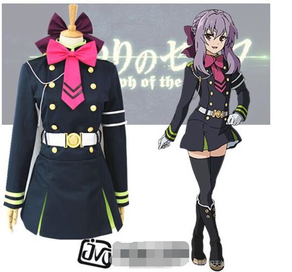 wholesale-japanese anime seraph of the end hiiragi shinoa cosplay costume full suit for girls, Black
wholesale-japanese anime seraph of the end hiiragi shinoa cosplay costume full suit for girls, Black