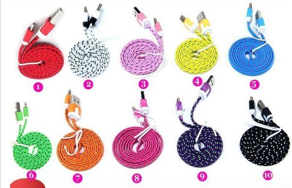 10ft 6ft noodle flat braid charging cord color sync fabric micro wire usb data cable line samsung s3 s4 s5 note 2 3 blackberry
10ft 6ft noodle flat braid charging cord color sync fabric micro wire usb data cable line samsung s3 s4 s5 note 2 3 blackberry