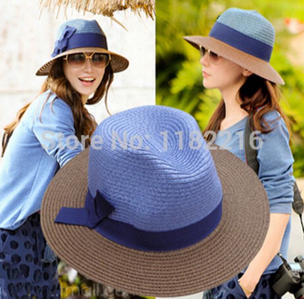 wholesale-fashion women girls straw hat cap flax fedora brim bowknot trilby boater summer beach sun hat ing, Blue;gray
wholesale-fashion women girls straw hat cap flax fedora brim bowknot trilby boater summer beach sun hat ing, Blue;gray