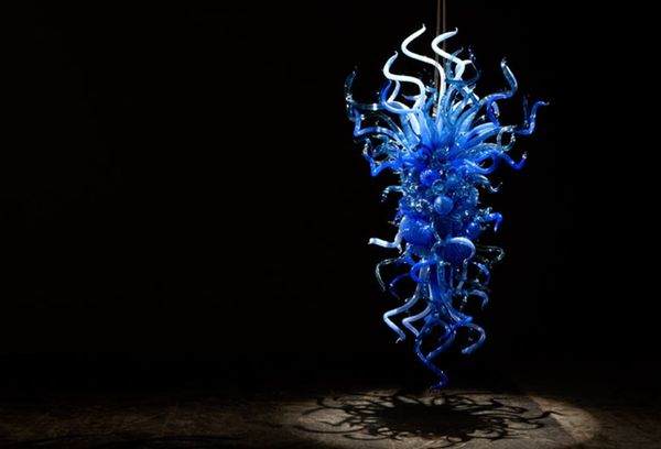 110v/120v blue art light murano glass ceiling light with led bulbs