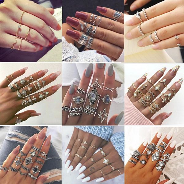 cluster rings european & american set beach jewelry finger ring fashion anel anillos bohemian antique statement geometric midi, Golden;silver
cluster rings european & american set beach jewelry finger ring fashion anel anillos bohemian antique statement geometric midi, Golden;silver