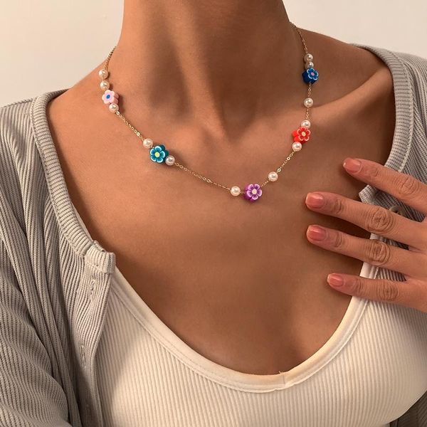 chains bohemian vintage imitation pearl colorful flower beads chain fashion necklaces holiday jewelry for women elegant accessories#35, Silver
chains bohemian vintage imitation pearl colorful flower beads chain fashion necklaces holiday jewelry for women elegant accessories#35, Silver