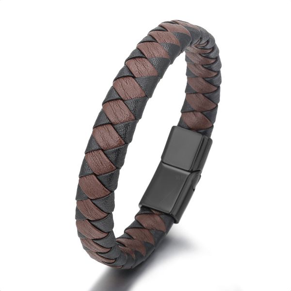 classic design braided black brown genuine leather cuff bracelet retro man style jewelry wholesale, White
classic design braided black brown genuine leather cuff bracelet retro man style jewelry wholesale, White
