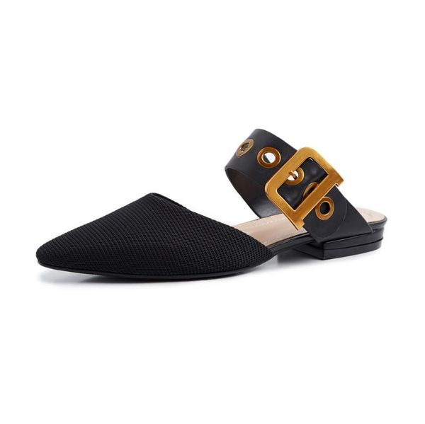 slippers 2021 summer fashion women's pointed toe buckle decorative flat leather comfortable inner sandals women, Black
slippers 2021 summer fashion women's pointed toe buckle decorative flat leather comfortable inner sandals women, Black