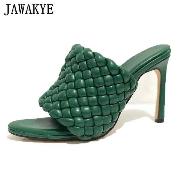 slippers braid high heel women sandals peep toe woven mules party shoes t show real leather slides brand designer summer, Black
slippers braid high heel women sandals peep toe woven mules party shoes t show real leather slides brand designer summer, Black
