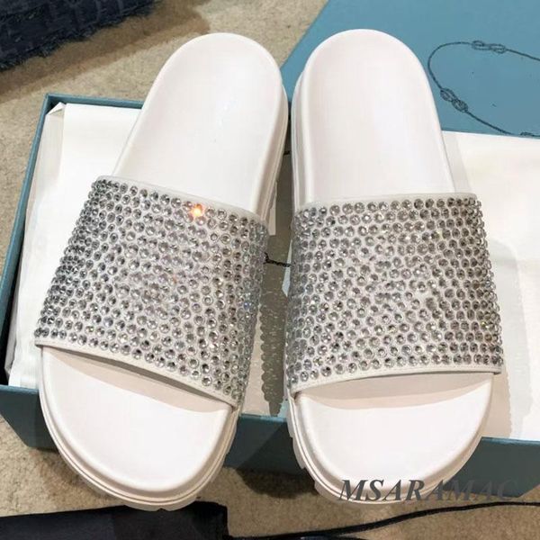 slippers summer shiny crystal beach leather lining outdoor flat fashion women's home shoes designer, Black
slippers summer shiny crystal beach leather lining outdoor flat fashion women's home shoes designer, Black