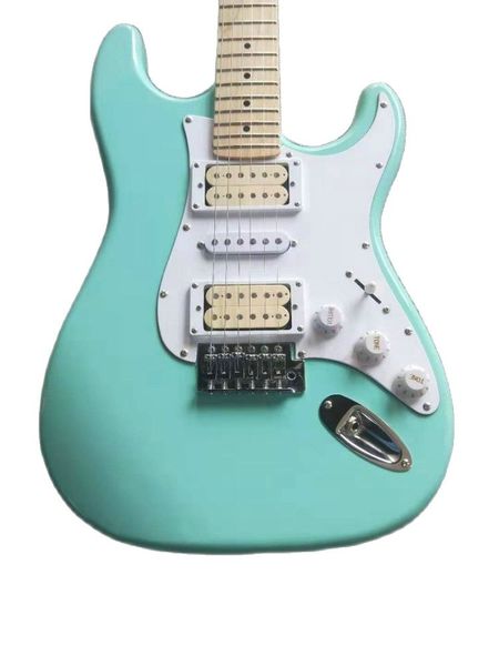2022 new strat guitar, fdst-1097 light green color, solid body maple neck fretboard 22 frets, chrome hardware,
2022 new strat guitar, fdst-1097 light green color, solid body maple neck fretboard 22 frets, chrome hardware,