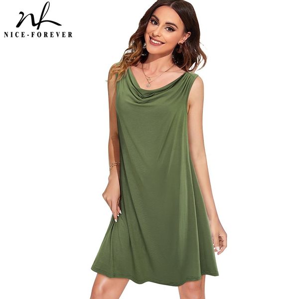 nice-forever summer women classic solid color tank dresses casual oversized shift dress a216 210419, White
nice-forever summer women classic solid color tank dresses casual oversized shift dress a216 210419, White