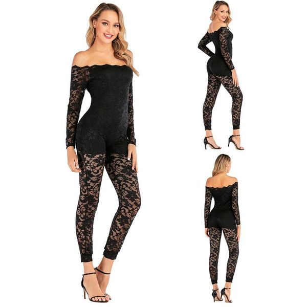 women's jumpsuits & rompers strapless hollow out women autumn jumpsuit elegant off shoulder long sleeve female floral lace overalls, Black;white
women's jumpsuits & rompers strapless hollow out women autumn jumpsuit elegant off shoulder long sleeve female floral lace overalls, Black;white