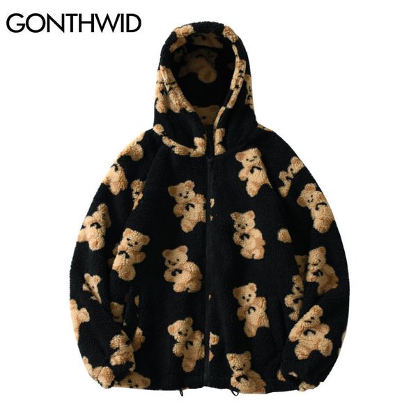 gonthwid fce ets streetwear casual harajuku hip hop men women fashion bear print zip hooded coat outwear, Black;brown
gonthwid fce ets streetwear casual harajuku hip hop men women fashion bear print zip hooded coat outwear, Black;brown