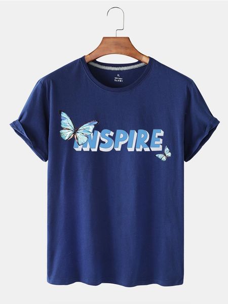summer personality trend fit fashion butterfly letters printed base fitness short sleeve round neck lady's t-shirt women's, White
summer personality trend fit fashion butterfly letters printed base fitness short sleeve round neck lady's t-shirt women's, White