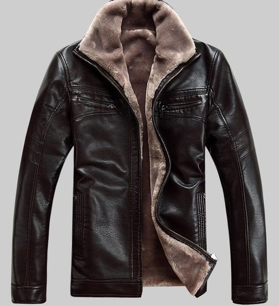 men's fur & faux l-3xl / winter male fashion collar one thickening synthetic pu coat, Black
men's fur & faux l-3xl / winter male fashion collar one thickening synthetic pu coat, Black