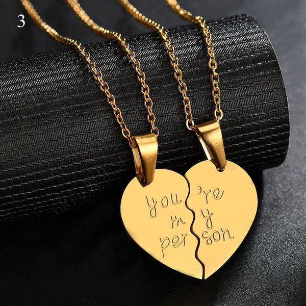 pendant necklaces 2 pcs couple necklace half heart women men jewelry clavicle chain decorative, Silver
pendant necklaces 2 pcs couple necklace half heart women men jewelry clavicle chain decorative, Silver