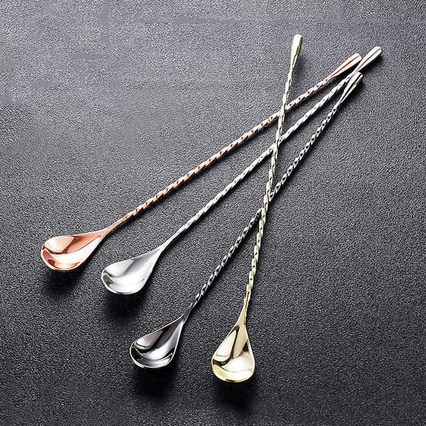 spoons cocktail spoon stir stainless steel mixing spiral pattern bar teadrop tool bartender tools 30/40cm tableware
spoons cocktail spoon stir stainless steel mixing spiral pattern bar teadrop tool bartender tools 30/40cm tableware
