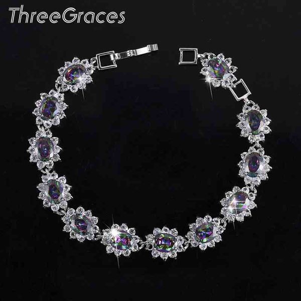 threegraces brand natural mystic rainbow cubic zirconia crystal bracelet tennis link fashion women jewelry br030, Golden;silver
threegraces brand natural mystic rainbow cubic zirconia crystal bracelet tennis link fashion women jewelry br030, Golden;silver