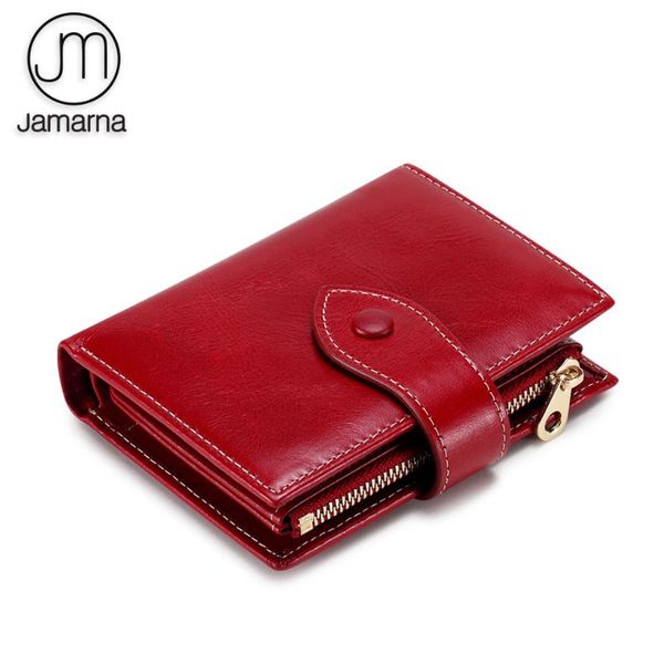 wallets jamarna wallet female purse red small short genuine leather zipper coin pocket card holder oil wax for women, Red;black
wallets jamarna wallet female purse red small short genuine leather zipper coin pocket card holder oil wax for women, Red;black