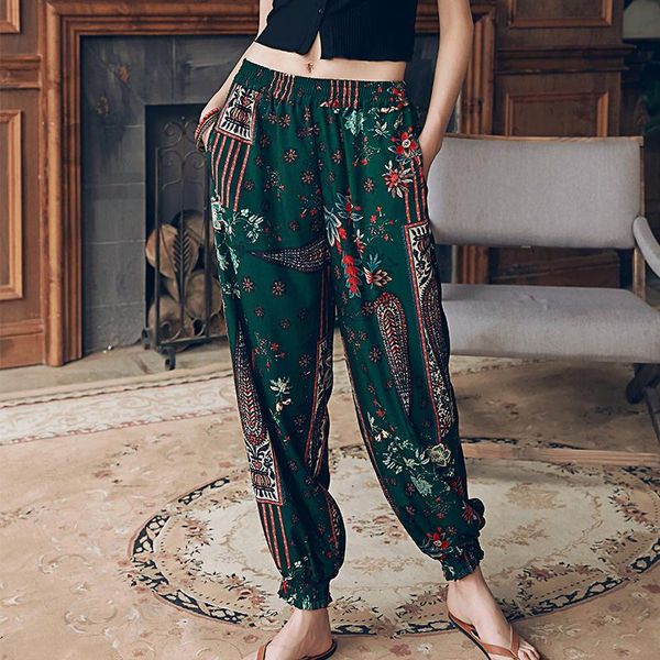 women's pants & capris vintage print women casual 2021 summer boho beach elastic high waist chiffon trousers sporting dd2516, Black;white
women's pants & capris vintage print women casual 2021 summer boho beach elastic high waist chiffon trousers sporting dd2516, Black;white