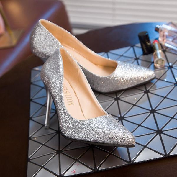women's wedding shoes bride high heels 2021 wild joker style sequins women pumps pointed toes silver black gold dress
women's wedding shoes bride high heels 2021 wild joker style sequins women pumps pointed toes silver black gold dress