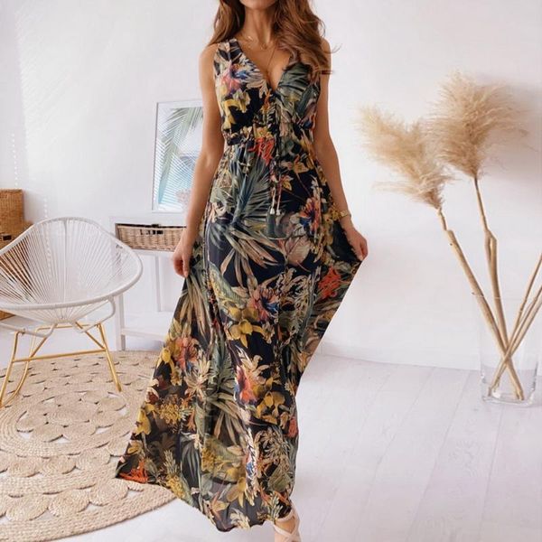 casual dresses 2021 summer deep v neck print sleeveless backless maxi dress tank vintage long for women vestido robe femme, Black;gray
casual dresses 2021 summer deep v neck print sleeveless backless maxi dress tank vintage long for women vestido robe femme, Black;gray