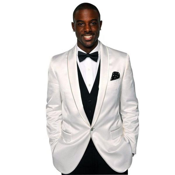 men's suits & blazers men white satin prom tuxedo slim fit 3 piece groom wedding for custom blazer (jacket +vest +pant), White;black
men's suits & blazers men white satin prom tuxedo slim fit 3 piece groom wedding for custom blazer (jacket +vest +pant), White;black