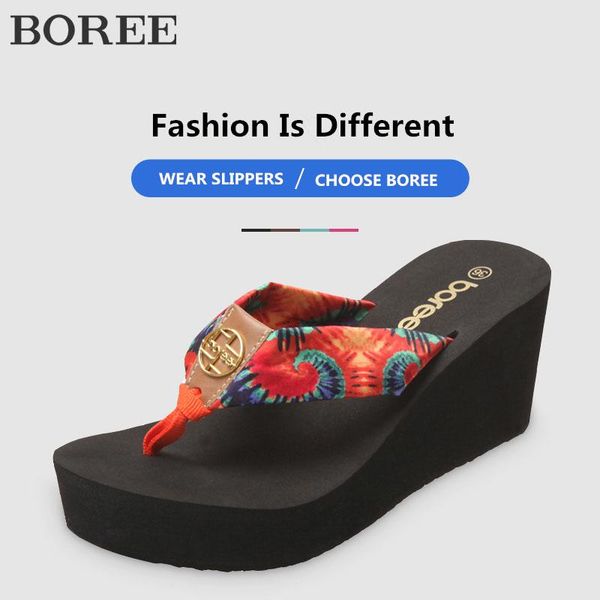 slippers boree women's summer bohemia beach flip flops wedge platform shoes high heels comfortable anti-slip slides for women, Black
slippers boree women's summer bohemia beach flip flops wedge platform shoes high heels comfortable anti-slip slides for women, Black