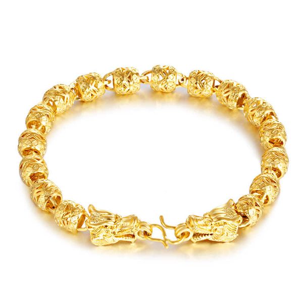 men's double dragon head lantern 24k gold plate link, chain bracelets njgb114 fashion wedding gift men yellow gold plated bracelet, Black
men's double dragon head lantern 24k gold plate link, chain bracelets njgb114 fashion wedding gift men yellow gold plated bracelet, Black