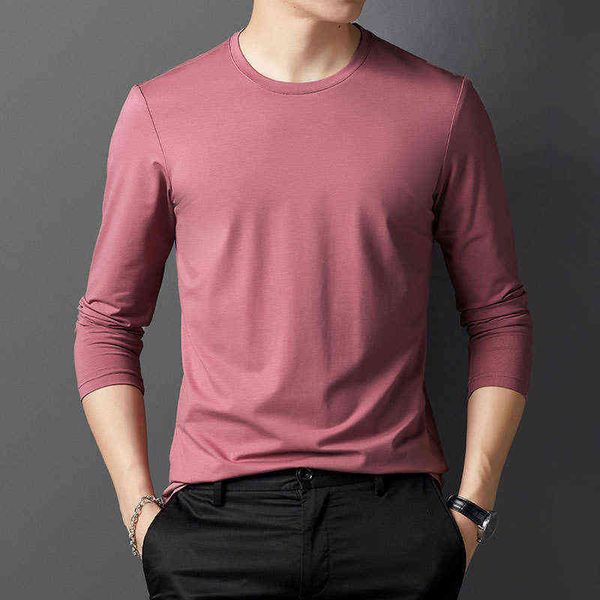 spring autumn men's double mercerized cotton long sleeve t-shirt solid color round neck middle-aged and young people's south botto, White;black
spring autumn men's double mercerized cotton long sleeve t-shirt solid color round neck middle-aged and young people's south botto, White;black