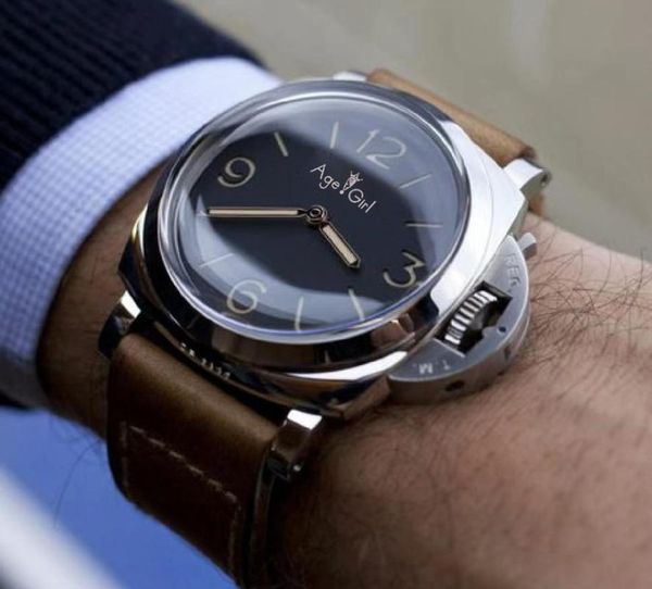 wristwatches classic men automatic mechanical hand wind sapphire stainless steel black brown leather luminous 1950 watch glass back, Slivery;brown
wristwatches classic men automatic mechanical hand wind sapphire stainless steel black brown leather luminous 1950 watch glass back, Slivery;brown