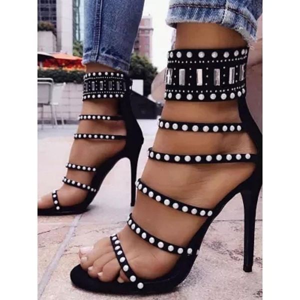 summer high-heeled sandals women's diamond suede thin section pointed with nightclub wedding shoes large size dress, Black
summer high-heeled sandals women's diamond suede thin section pointed with nightclub wedding shoes large size dress, Black