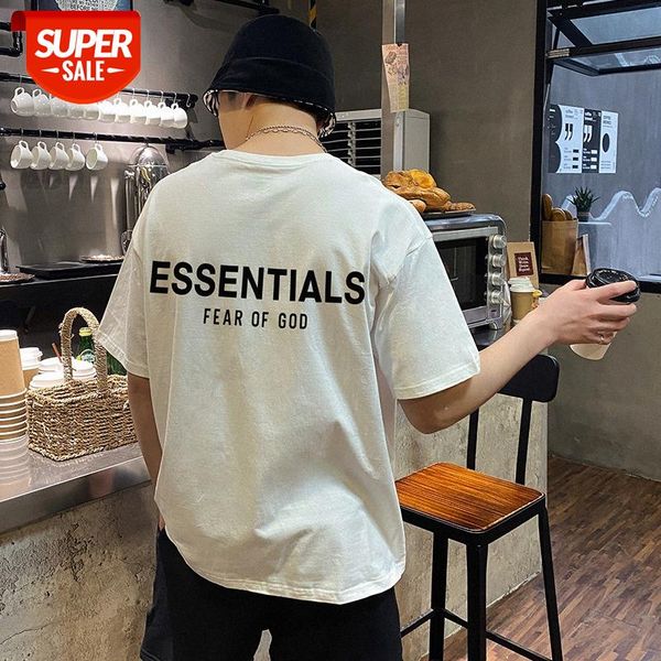 double line eentials letters short-sleeved loose cotton t-shirt for men and women #3m2j, White;black
double line eentials letters short-sleeved loose cotton t-shirt for men and women #3m2j, White;black