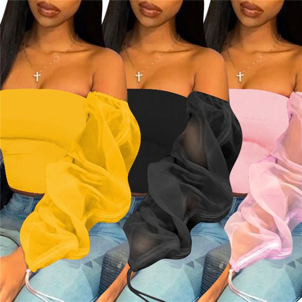 women's t-shirt mesh tshirt fashion see through long sleeve slash neck pullover women designers clothes, White
women's t-shirt mesh tshirt fashion see through long sleeve slash neck pullover women designers clothes, White