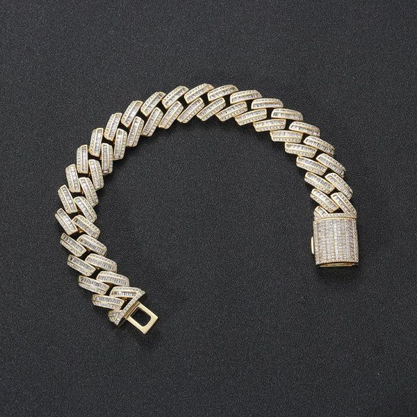 charm bracelets hip hop claw setting + cz stone bling iced out 15mm solid cuban miami link chain for men rapper jewelry, Golden;silver
charm bracelets hip hop claw setting + cz stone bling iced out 15mm solid cuban miami link chain for men rapper jewelry, Golden;silver