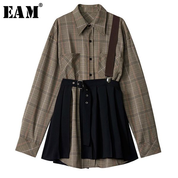 eam women plaid pleated split two piece dress new lapel long sleeve loose fit fashion tide spring autumn 2021 1d7110, Black;gray
eam women plaid pleated split two piece dress new lapel long sleeve loose fit fashion tide spring autumn 2021 1d7110, Black;gray