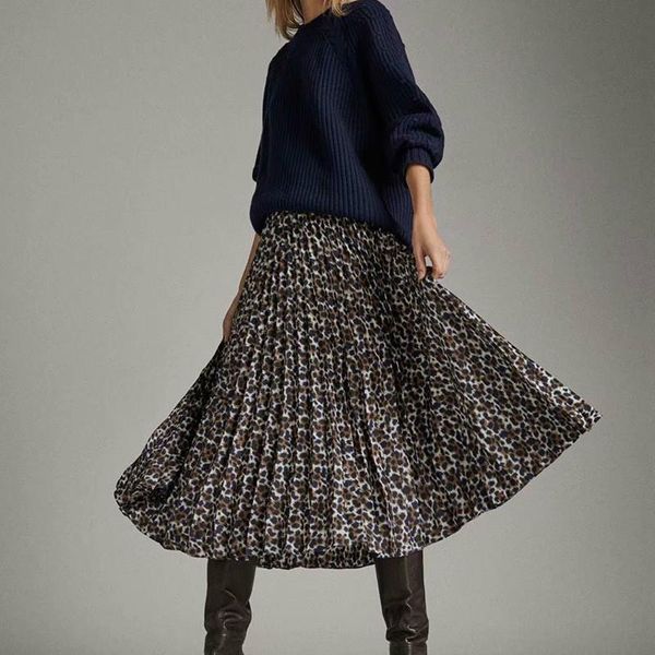 skirts flower print mid waist flare knee-length skirt autumn elegant modern lady women moda mujer leopard ruffles streetwear, Black
skirts flower print mid waist flare knee-length skirt autumn elegant modern lady women moda mujer leopard ruffles streetwear, Black