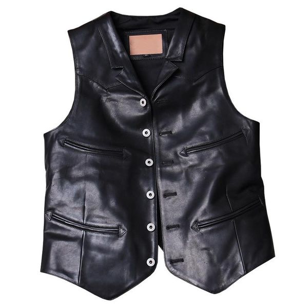 black japan casual style genuine leather vest men single breasted plus size 4xl real natural horsehide slim fit short coat men's vests, Black;white
black japan casual style genuine leather vest men single breasted plus size 4xl real natural horsehide slim fit short coat men's vests, Black;white