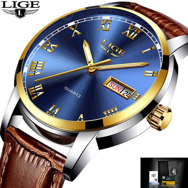lige luxury brand men's quartz wristwatches fashion casual business watch leather waterproof sports watch man relogio masculino 210527, Slivery;brown
lige luxury brand men's quartz wristwatches fashion casual business watch leather waterproof sports watch man relogio masculino 210527, Slivery;brown