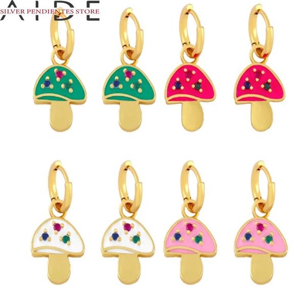 hoop & huggie aide 925 silver mushroom shape pendant hoops earrings for women green pink red dripping oil huggie earrings aretes de mujer, Golden;silver
hoop & huggie aide 925 silver mushroom shape pendant hoops earrings for women green pink red dripping oil huggie earrings aretes de mujer, Golden;silver