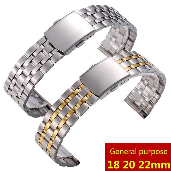watch bands band strap general purpose bilateral button stainless steel bracelet with 18 20 22mm wristband watchband, Black;brown
watch bands band strap general purpose bilateral button stainless steel bracelet with 18 20 22mm wristband watchband, Black;brown
