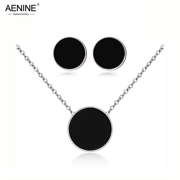 earrings & necklace aenine black acrylic stainless steel choker necklaces charm bracelets stud sets wedding jewelry for women ase001p, Silver
earrings & necklace aenine black acrylic stainless steel choker necklaces charm bracelets stud sets wedding jewelry for women ase001p, Silver