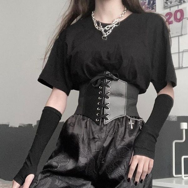 belts streetwear gothic dark lace up crop women corset belt slim cummerbunds pu leather harness bustier to wear out 2021, Black;brown
belts streetwear gothic dark lace up crop women corset belt slim cummerbunds pu leather harness bustier to wear out 2021, Black;brown