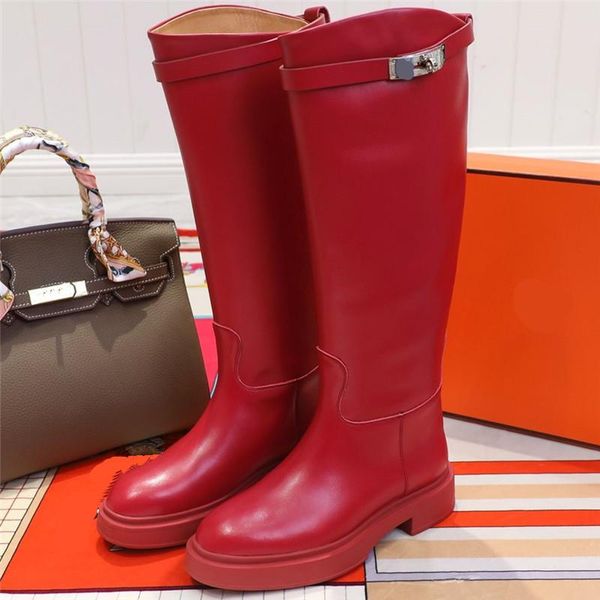 boots women knee high shoes woman leather flat slip on zapatos de mujer buckle, Black
boots women knee high shoes woman leather flat slip on zapatos de mujer buckle, Black